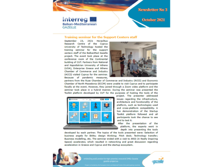 Gazelle project bulletin 3 - orGAniZing accELaration for high-potentiaL innovativE SMEs